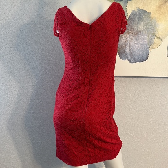 Liz Claiborne Red Lace Dress - Picture 4 of 9